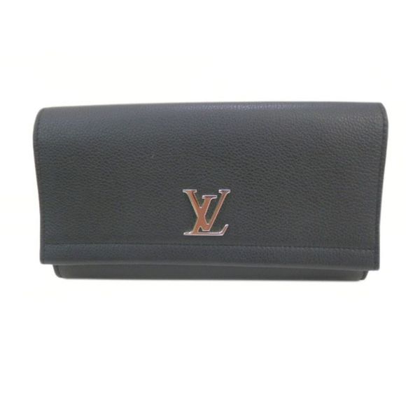 Louis Vuitton Long Wallet Portefeuille LockMe 2 Noir - Picture 1 of 7